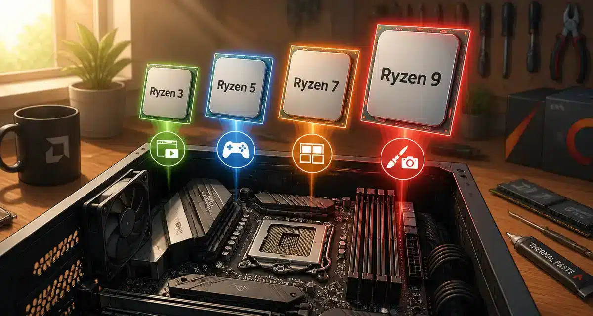 Comparaison des processeurs Ryzen 3 à 9