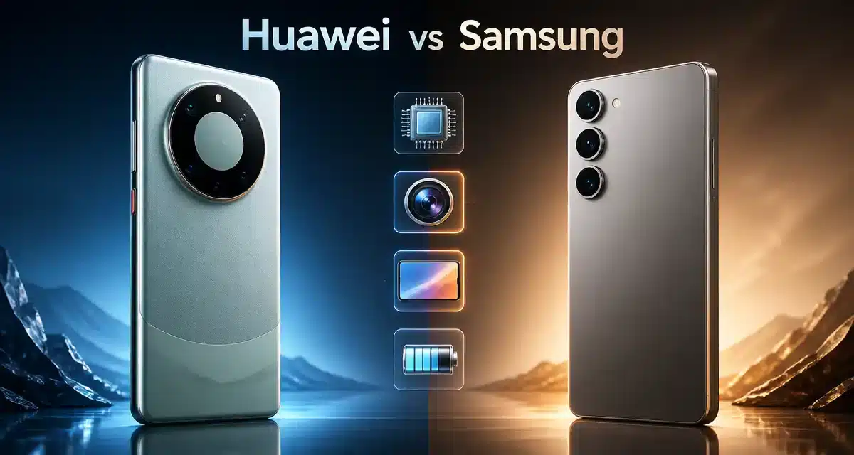 Comparaison des smartphones Huawei et Samsung