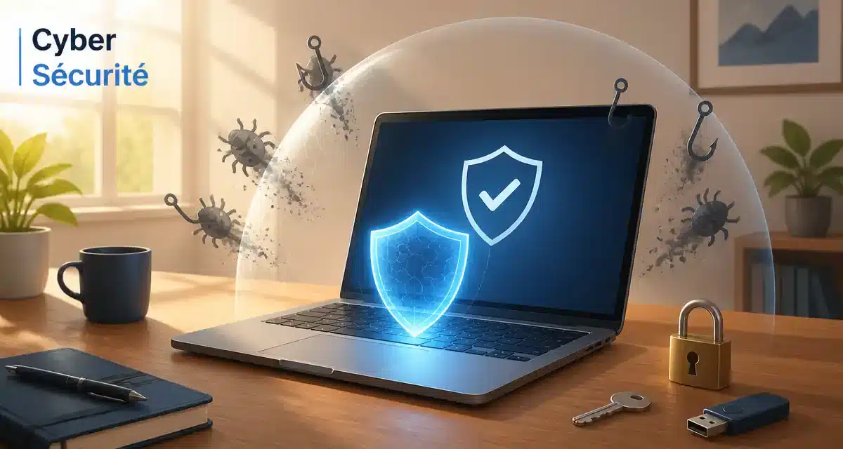 Protection informatique contre les menaces en ligne.